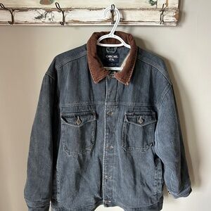 Men's Cherokee Jean Jacket w/Corduroy Collar - Size Large